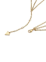 Gold-Tone and Pink Stone Layered Necklace