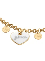 Gold-Tone Heart Charm Necklace