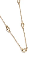 Gold-Tone Bamboo Linked Chain Necklace
