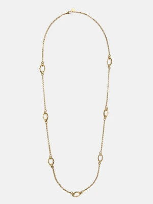 Gold-Tone Bamboo Linked Chain Necklace