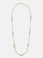 Gold-Tone Bamboo Linked Chain Necklace