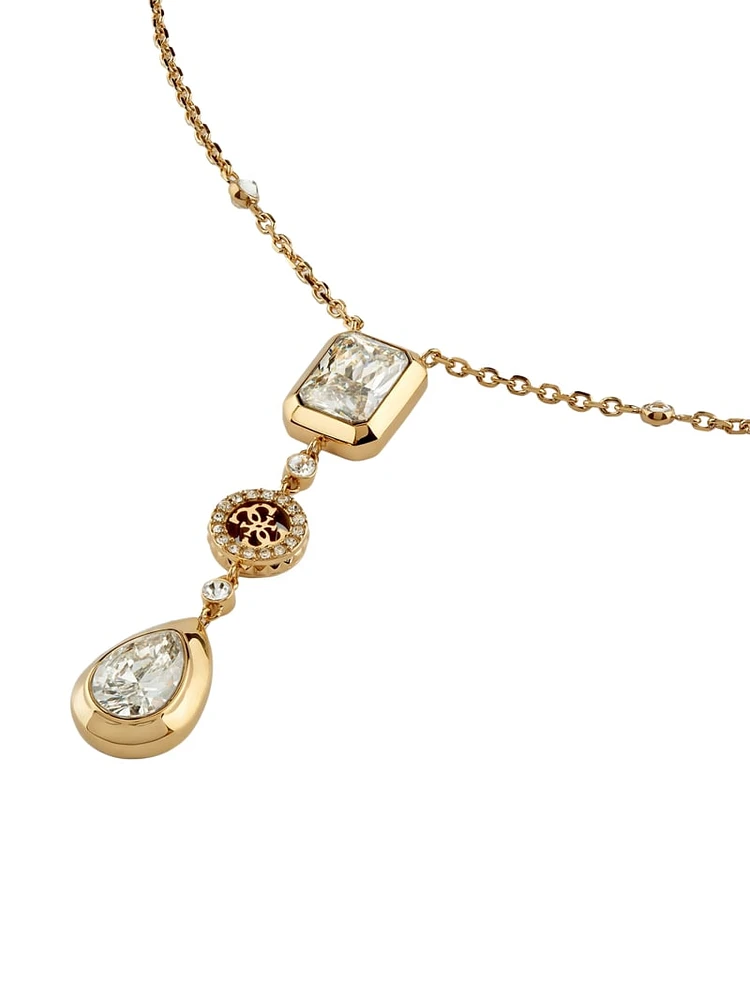 Gold-Tone Quattro G and Teardrop Y Necklace