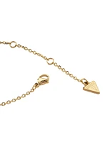 Gold-Tone Quattro G and Teardrop Y Necklace