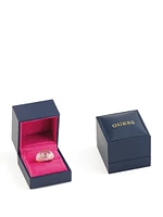 Gold-Tone and Pink Signet Ring