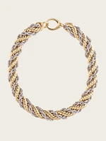 Mixed Metal Double Rope Necklace
