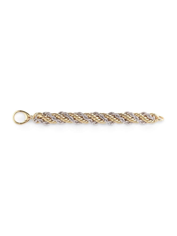 Mixed Metal Double Rope Bracelet