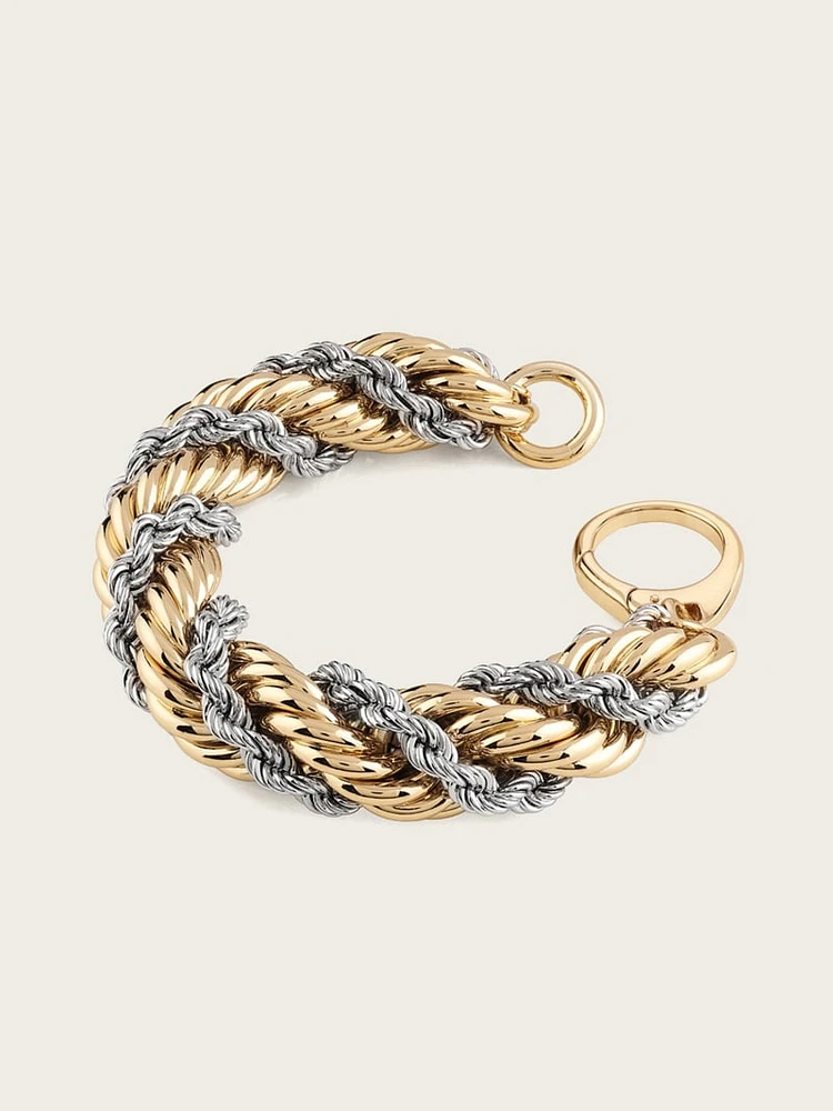 Mixed Metal Double Rope Bracelet