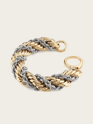 Mixed Metal Double Rope Bracelet