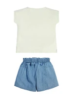 Daydreamer Tee and Chambray Shorts Set (2-7)