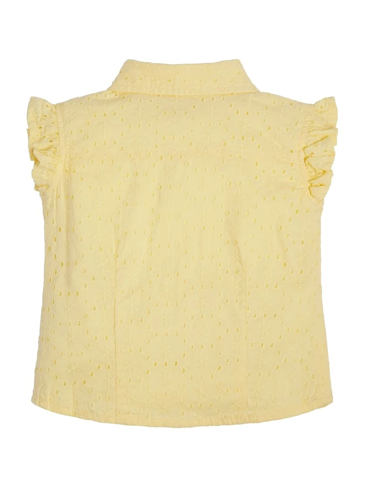 Garment Dyed Eyelet Sleeveless Top (3M-7)