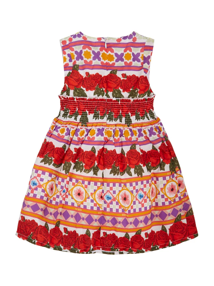 Printed Cotton Smocked Dress (2-7)