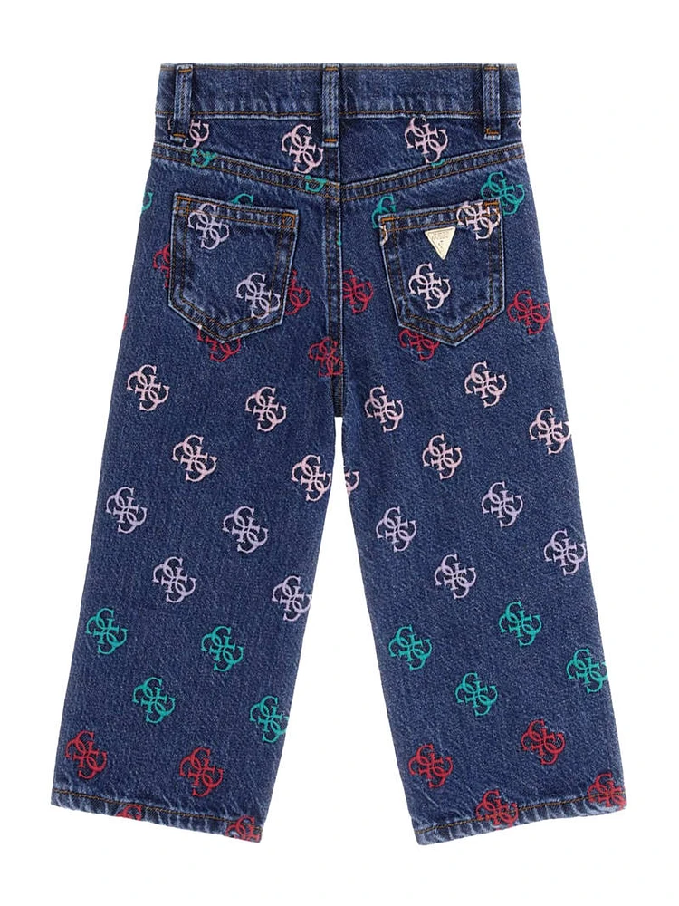 90s Logo Embroidered Jeans (2-7)