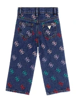 90s Logo Embroidered Jeans (2-7)