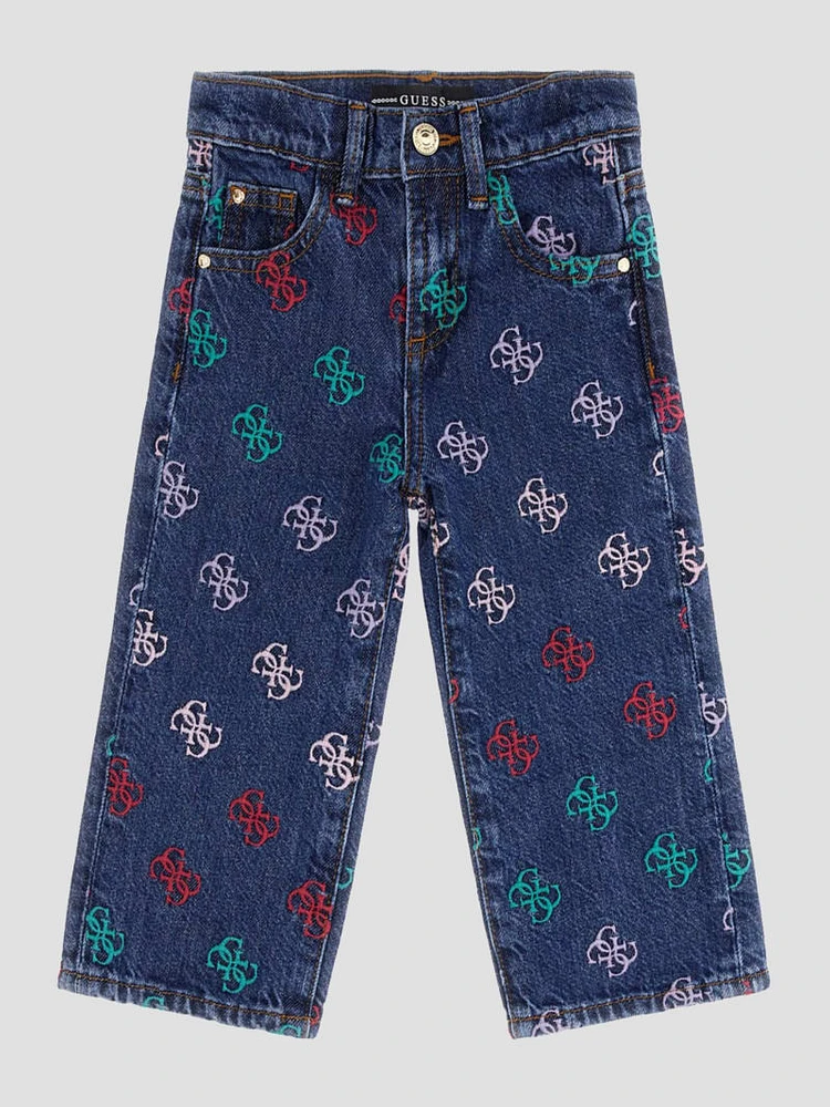 90s Logo Embroidered Jeans (2-7)