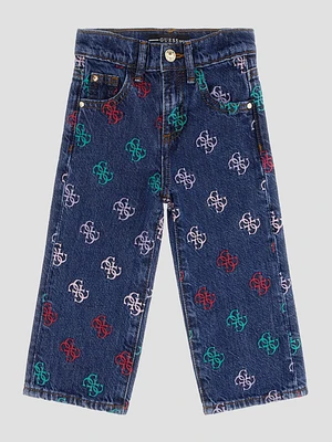 90s Logo Embroidered Jeans (2-7)