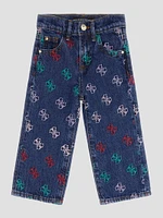 90s Logo Embroidered Jeans (2-7)
