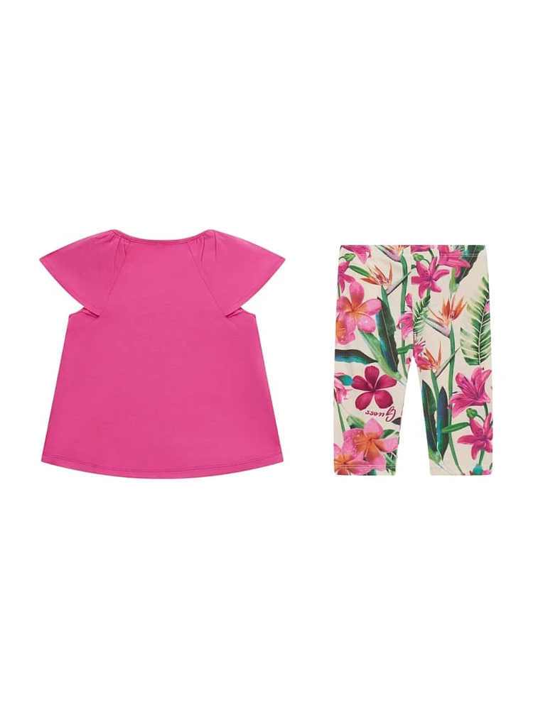 Tropical Floral Tee and Leggings Set (2-7)