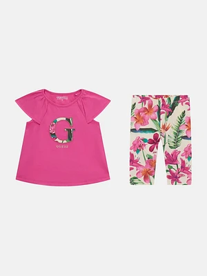 Tropical Floral Tee and Leggings Set (2-7)