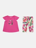 Tropical Floral Tee and Leggings Set (2-7)
