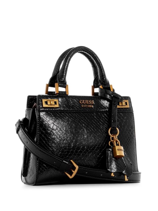 GUESS Katey Canvas Luxury Satchel