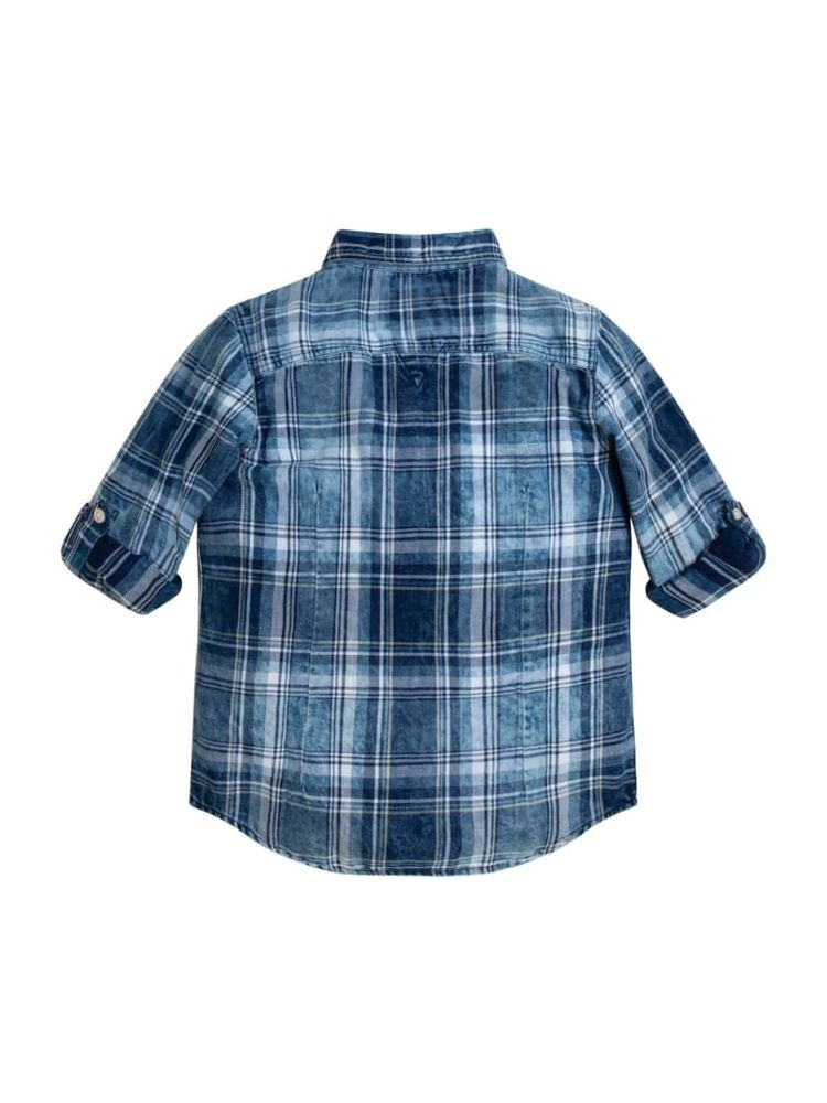 MiniMe Denim Plaid Shirt (7-18)