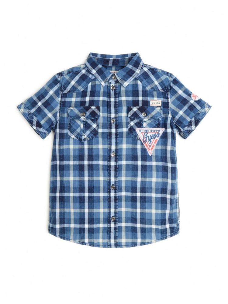 Plaid Button-Up Shirt (7