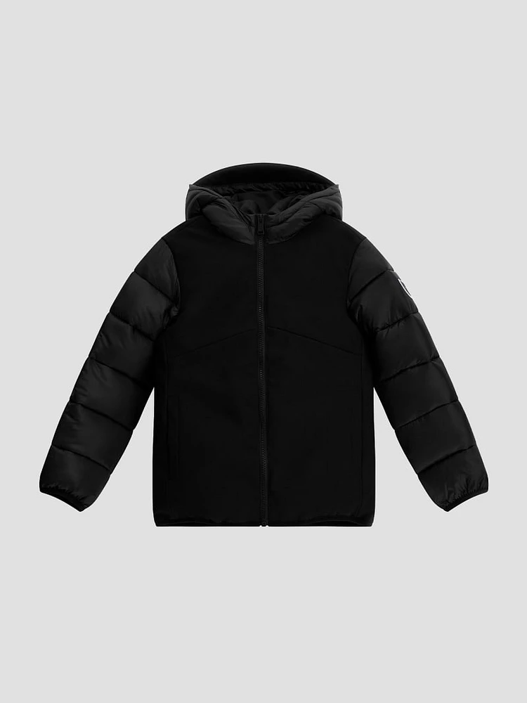 Mixed Media Hooded Jacket (7-16)