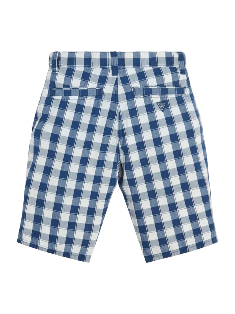 Plaid Poplin Shorts (7-16)