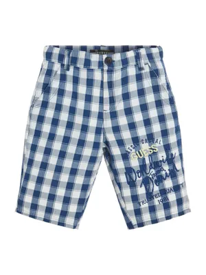 Plaid Poplin Shorts (7-16)