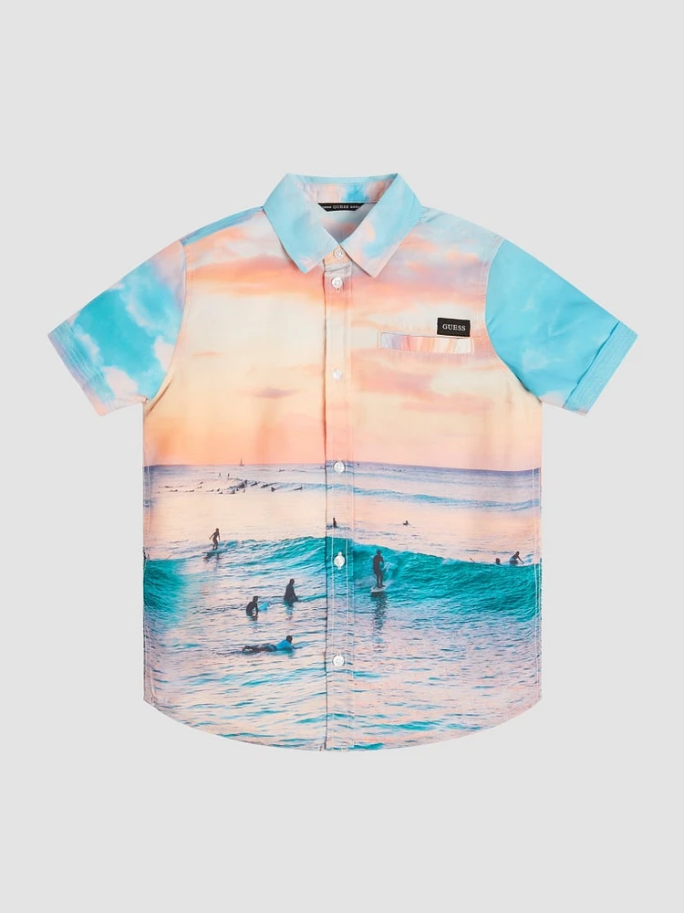 Printed Short-Sleeve Shirt (7-16)