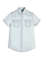 Eco Woven Linen-Blend Shirt (7-16)