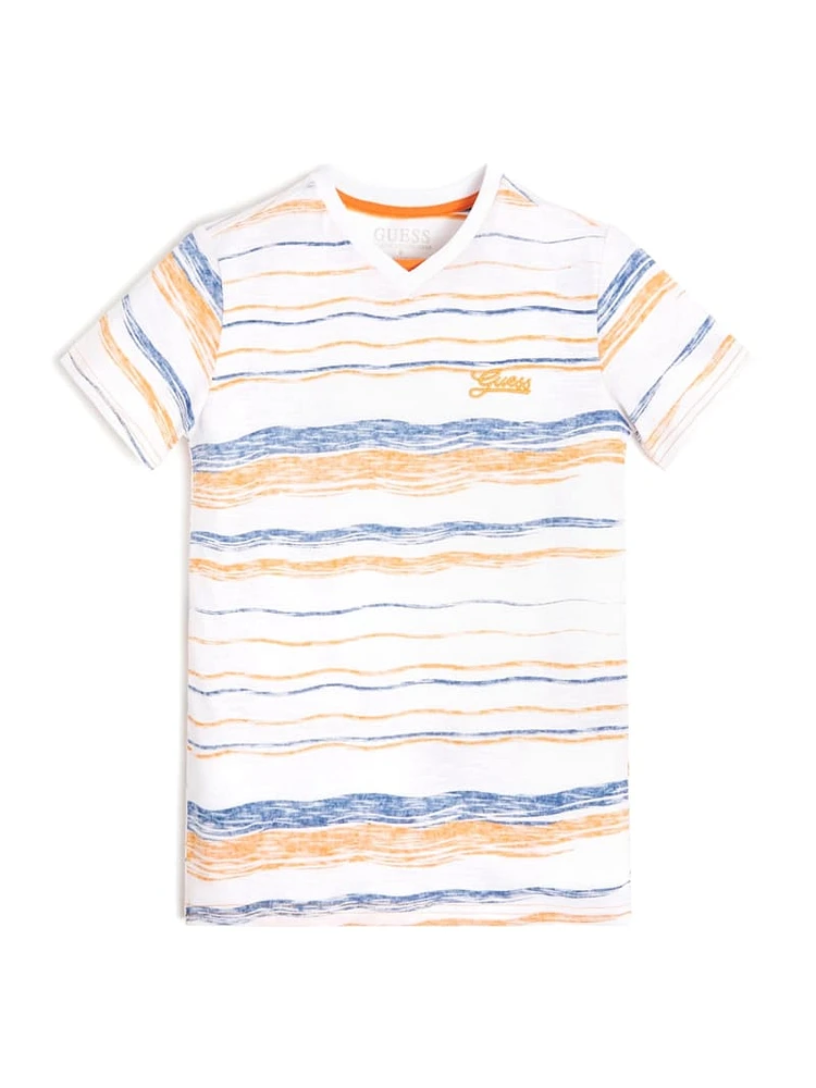 Striped V-Neck Tee (7-16)