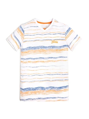 Striped V-Neck Tee (7-16)