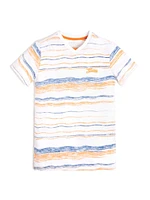 Striped V-Neck Tee (7-16)