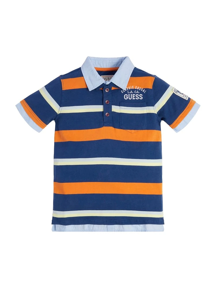 Eco Striped Jersey Polo (7-16)