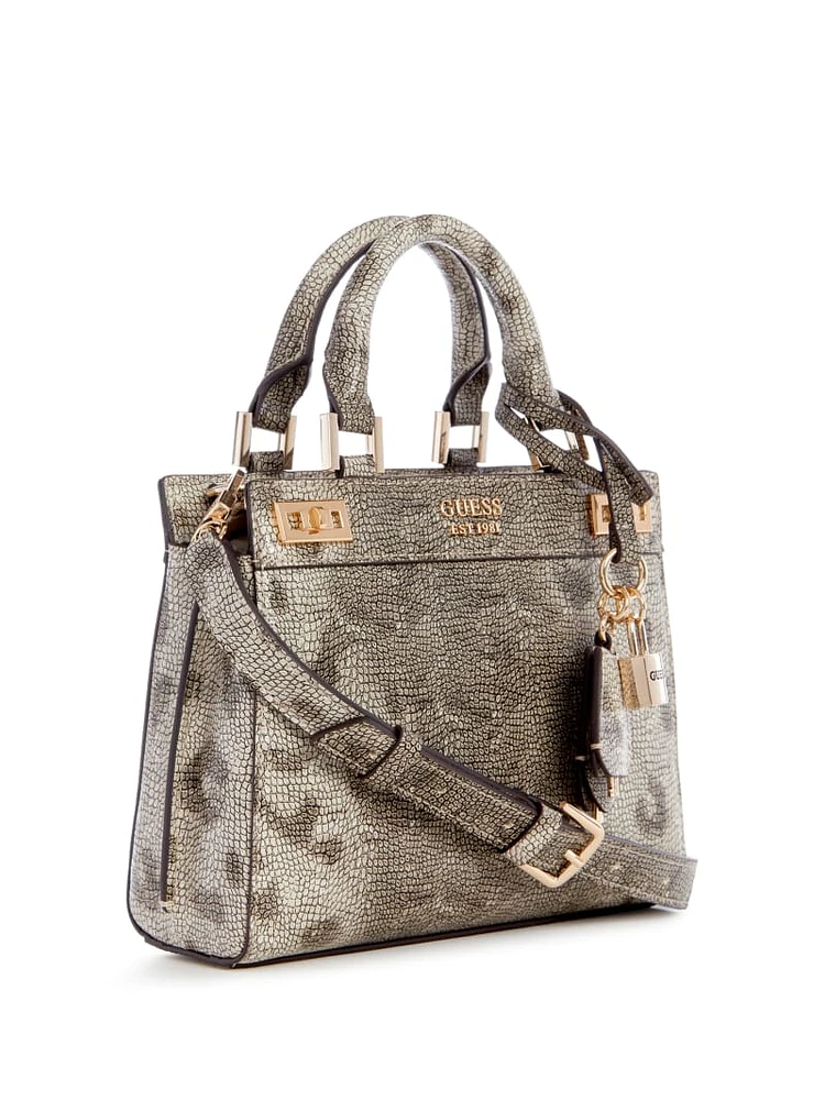 Katey Python Mini Satchel