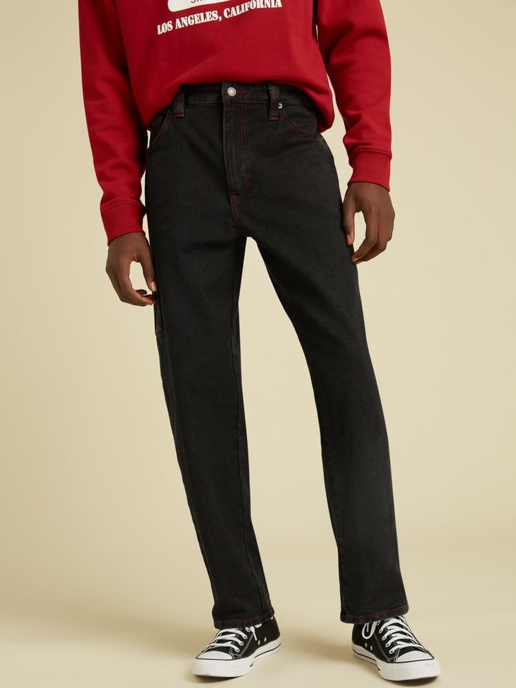 Contrasting seam carpenter pant