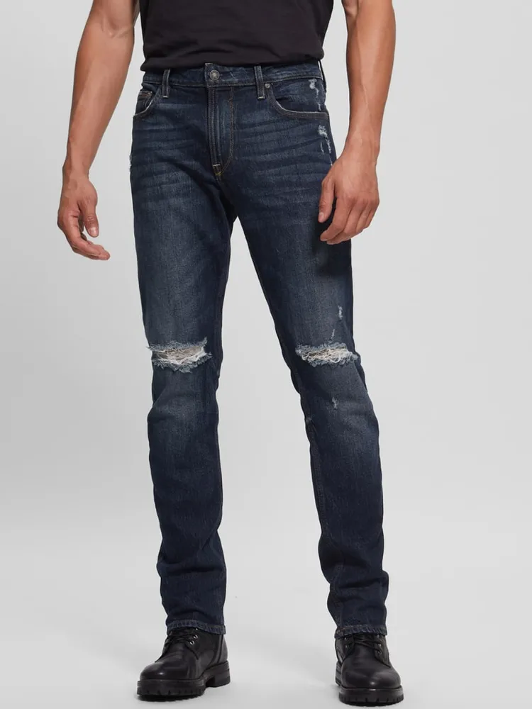 Destroyed Tapered Jeans