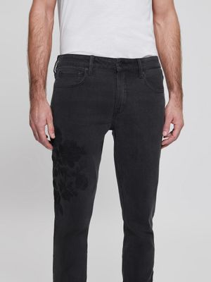 Embroidered Tapered Jeans