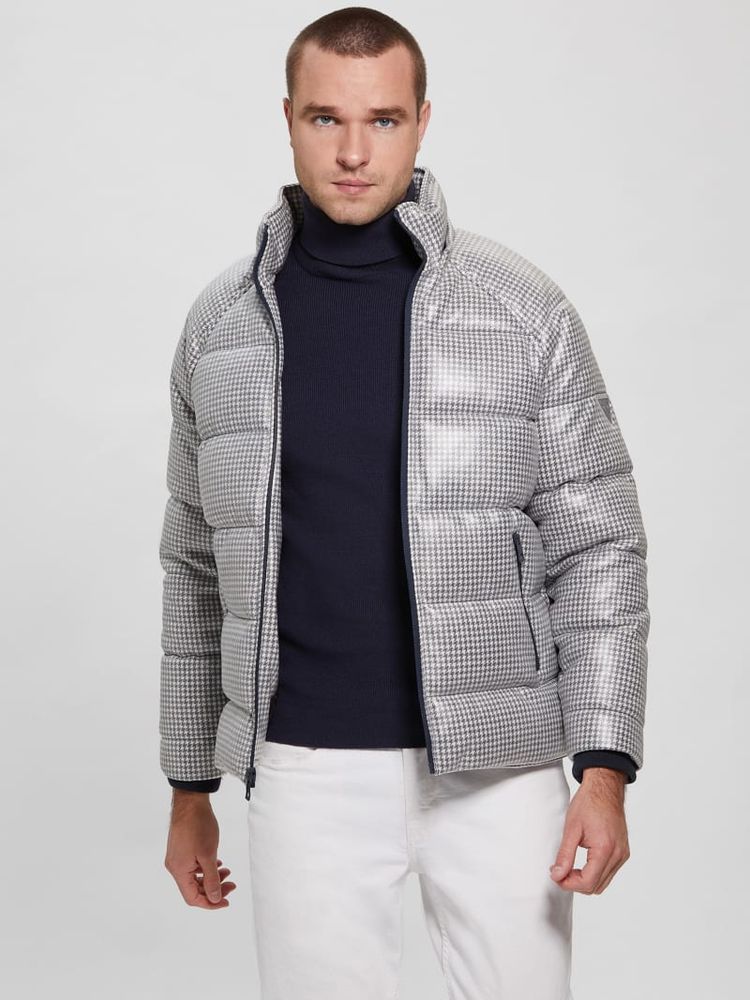 Highland Houndstooth Puffer Jacket