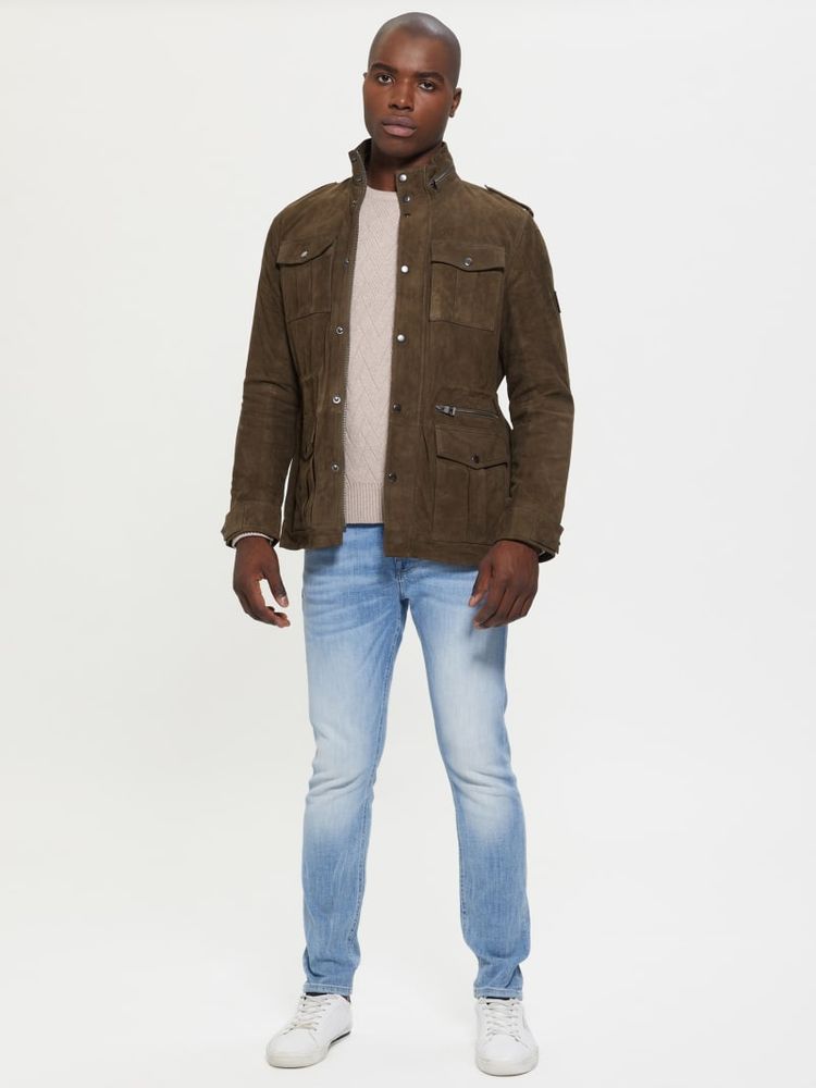 Suede Utility Jacket