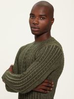 Phil Two-Tone Cable-Knit Sweater