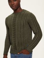 Phil Two-Tone Cable-Knit Sweater