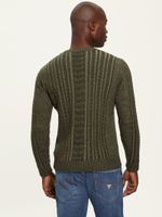 Phil Two-Tone Cable-Knit Sweater