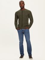 Phil Two-Tone Cable-Knit Sweater