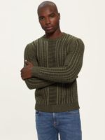 Phil Two-Tone Cable-Knit Sweater