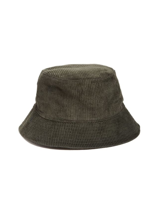 Reversible Icon Stripe Cotton Bucket Hat in Archive Beige/black