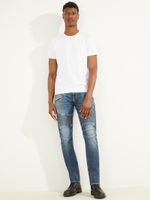 Eco Tapered Pintuck Moto Jeans