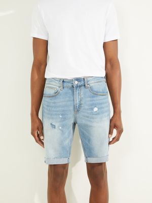 Eco Faded Slim Denim Shorts