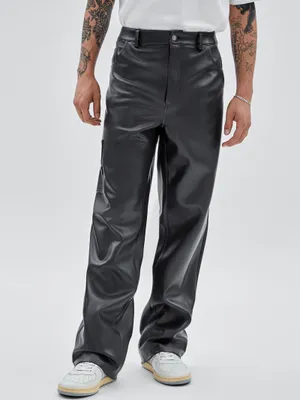 GUESS Originals Faux-Leather Carpenter Pants